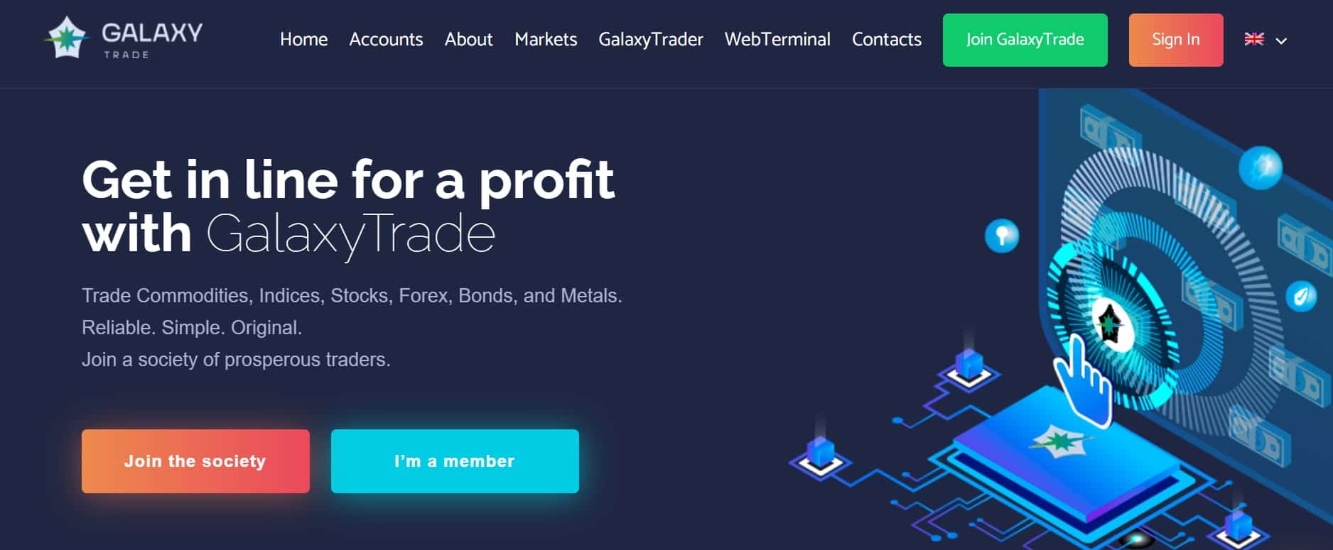 GalaxyTrade website