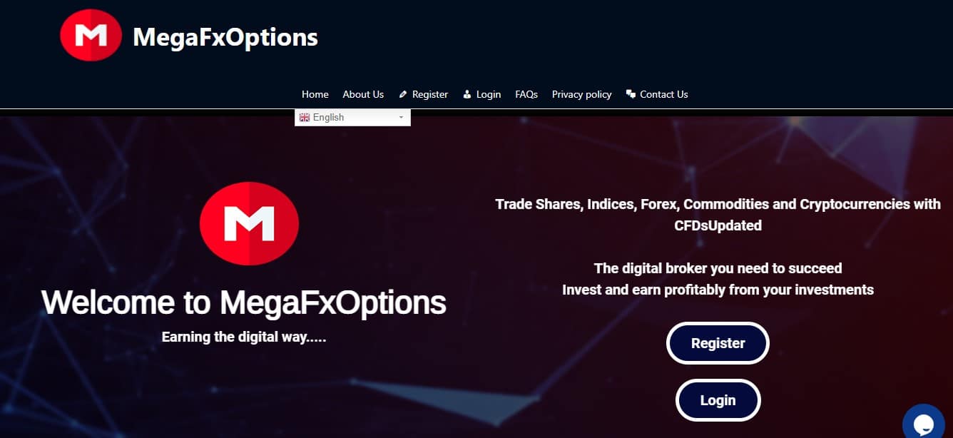 MegaFxOptions website