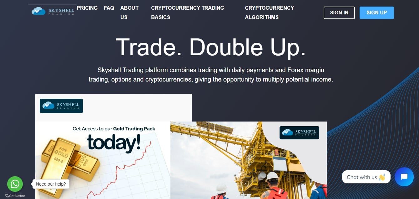 Skyshell Trading website