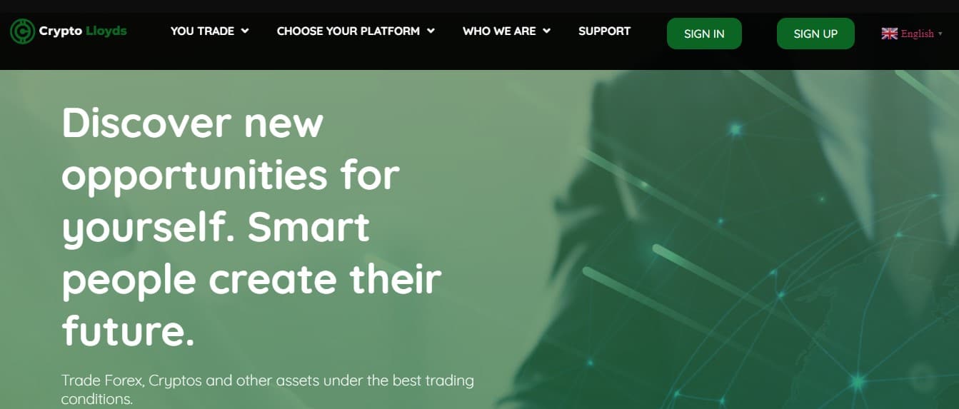 Crypto Lloyds website