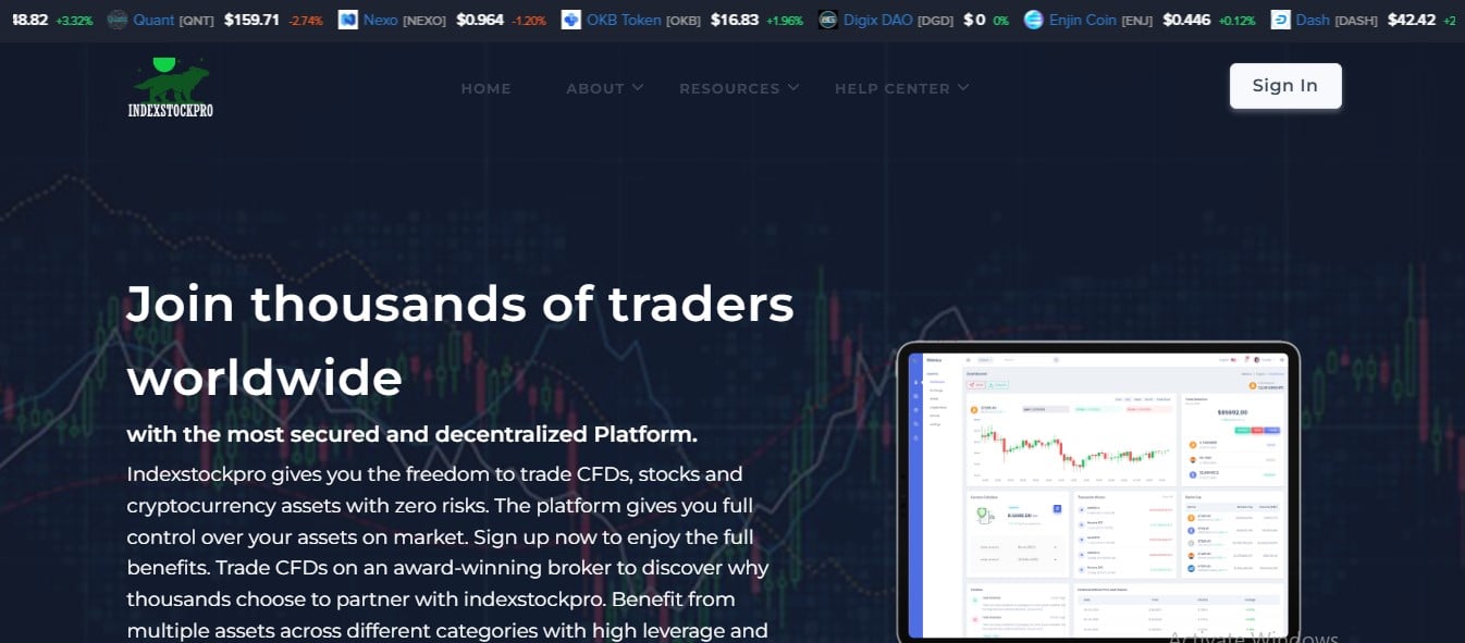 Indexstockpro website